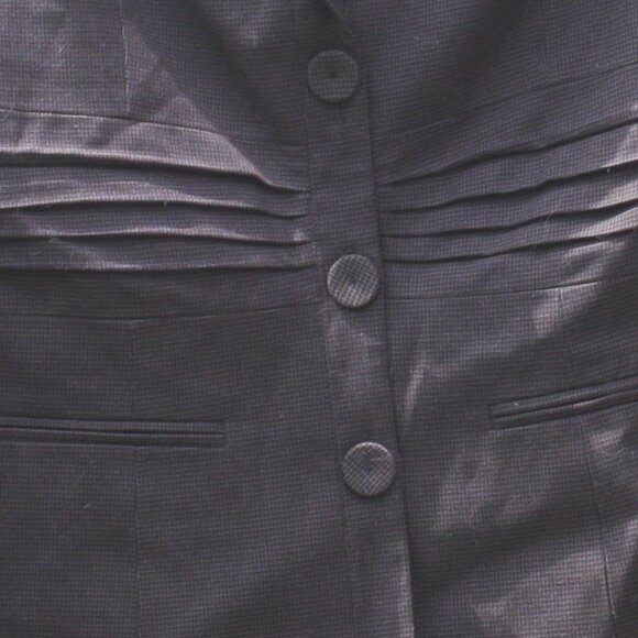 Ricki's Brown Checkered Stripe Blazer Size 10 - Picture 4 of 6